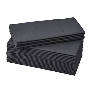 MOTTAGA Paper napkin, black, 38x38 cm