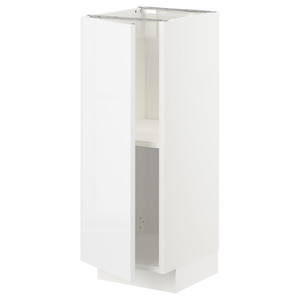 METOD Base cabinet with shelves, white/Ringhult white, 30x37 cm