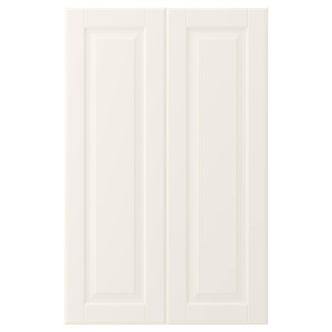 BODBYN 2-p door f corner base cabinet set, off-white, 25x80 cm