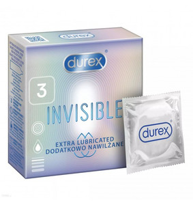 Durex Condoms Invisible A3 Extra Lubricated 3pcs