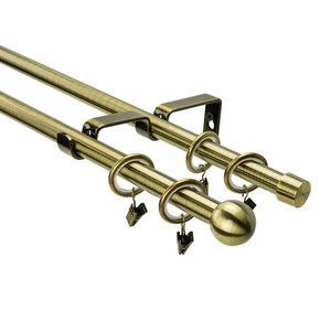 Double Curtain Rod 16mm 160cm, gold