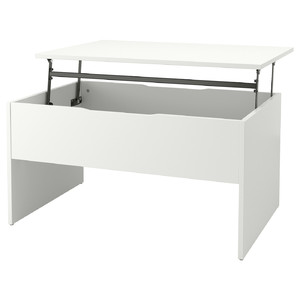 ÖSTAVALL Adjustable coffee table, white, 90 cm
