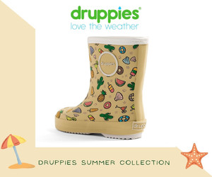 Druppies Rainboots Wellies for Kids Summer Boot Size 22, sand yellow
