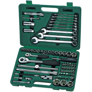 SATA Tool Set 76pcs 1/4" 1"2 Socket & Combination