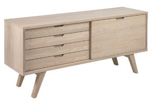 Chest of Drawers A-line, white-stained oak