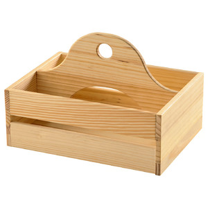 CHOKLADHAJ Portable organiser, wood, 25x18 cm