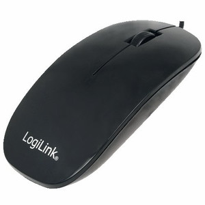 LogiLink Wired Optical Mouse Flat USB ID0063, black