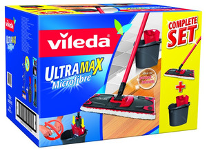 Vileda UltraMax Microfibre Complete Mop Set with Bucket
