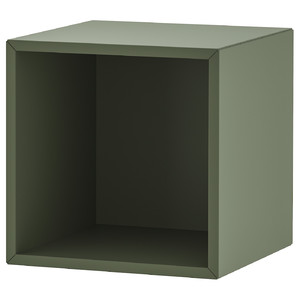 EKET Wall-mounted shelving unit, grey-green