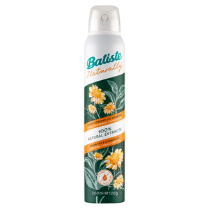 Batiste Naturally Dry Shampoo with Chamomile & Green Tea 100% Natural Extracts 200ml