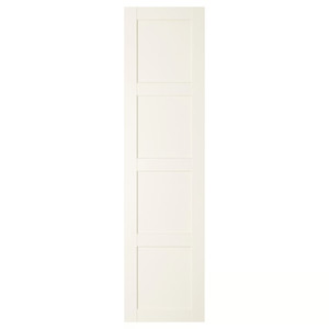 BERGSBO Door with hinges, white, 50x195 cm