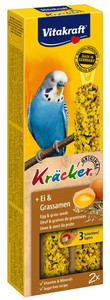 Vitakraft Kracker Seed Snack for Budgy Egg 60g 2-pack