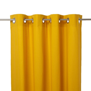 Curtain GoodHome Hiva 140x260cm, mustard yellow