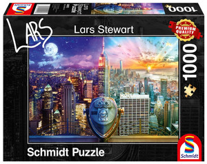 Schmidt Jigsaw Puzzle Lars Stewart New York Day/Night 1000pcs 7+