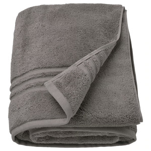 BROKGLIM Bath sheet, grey, 100x150 cm