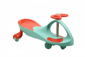 Gravity Ride-on Swing Car with LED rubber wheels, mint-raspberry, 3+