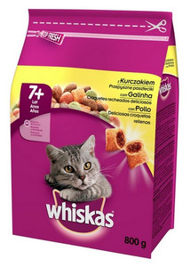 Whiskas Cat Food Senior Chicken 800g