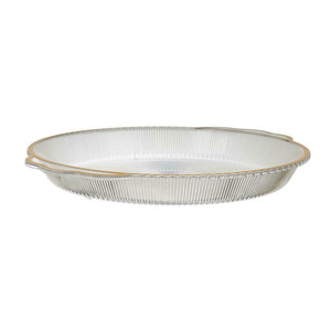 Tray Mirage 38.5cm, oval, gold rim, plastic