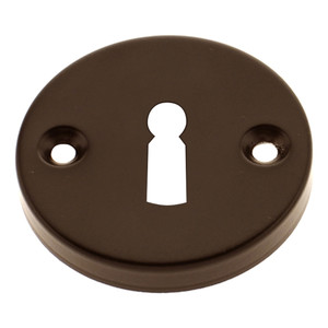 Door Escutcheon Gama, round, brown