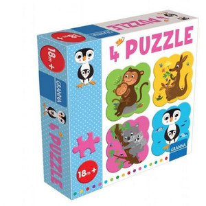 Granna Children's Puzzle 4 Puzzle Penguin 18m+