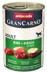 Animonda GranCarno Adult Beef + Deer & Apple Dog Wet Food 400g