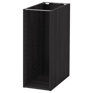 METOD Base cabinet frame, wood effect black, 30x60x80 cm