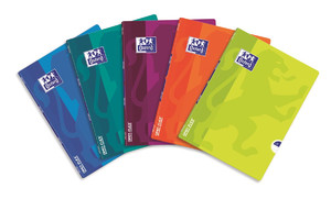 Notebook A5 60 Sheets Ruled Oxford OpenFlex 5-pack, assorted colours