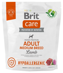 Brit Care Hypoallergenic Adult Medium Lamb Dry Dog Food 1kg