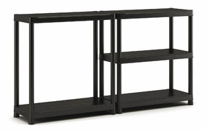 Keter Plastic Shelving Unit, black, 90x40x182 cm