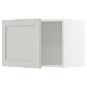 METOD Wall cabinet, white/Lerhyttan light grey, 60x40 cm