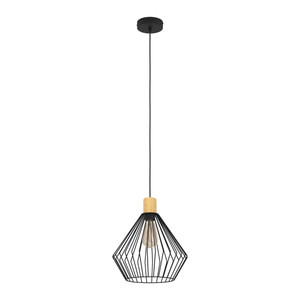 Pendant Lamp Palmorla 1 x E27, black-wood