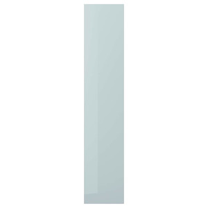 KALLARP Door, high-gloss light grey-blue, 40x200 cm
