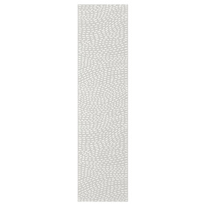 MISTUDDEN Door with hinges, grey/patterned, 50x229 cm