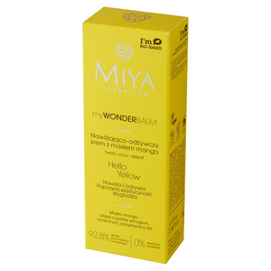 MIYA myWonderBalm Hello Yellow Moisturizing Face Cream Mango 92.8% Natural Vegan 75ml