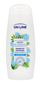 On Line Creamy Shower Gel 93% Natural Vegan Aquatic Blossom 400ml