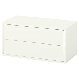 EKET Cabinet with 2 drawers, white, 70x35x35 cm