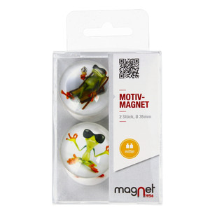 Glass Motiv Magnet 3.5cm 2pcs Frogs