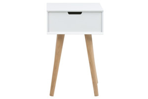 Nightstand Bedside Table Mitra, white