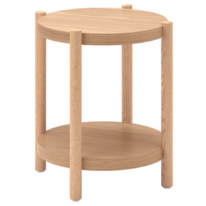 LISTERBY Side table, oak veneer, 50 cm