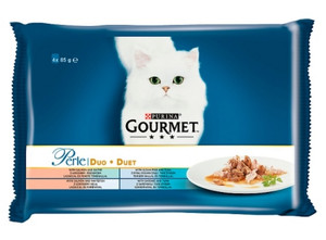Gourmet Perle Duo Cat Food Fish 4x85g