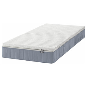 VESTERÖY Mattress and mattress pad, firm light blue/Nisseholm white, Standard Single