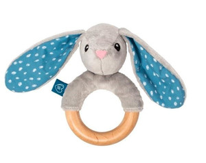 Whisbear Eco Wooden Teether Bunny, grey, 3m+