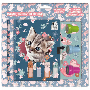 Diary with Padlock, Stamps & Accessories - Cleo & Frank Kitten