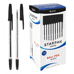 Starpak Office Ball Pen, black, 50pcs