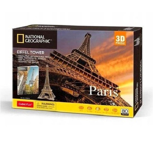 Cubic Fun 3D Puzzle National Geographic Eiffel Tower Paris 80pcs 7+