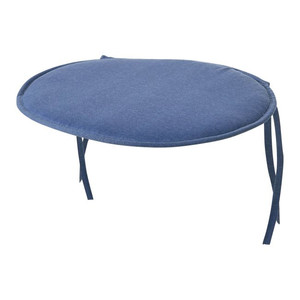 Seat Cushion Chair Pad Cocos, in-/outdoor, round, blue