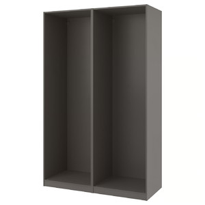 PAX 2 wardrobe frames, dark grey, 150x58x236 cm