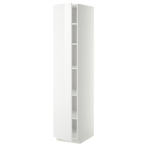 METOD High cabinet with shelves, white/Ringhult white, 40x60x200 cm