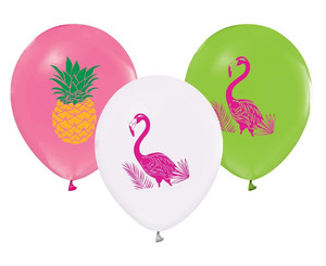Balloons Flamingo & Pineapple 12" 5pcs