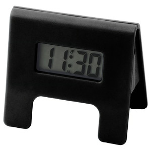 KUPONG Alarm clock, black, 7x6 cm